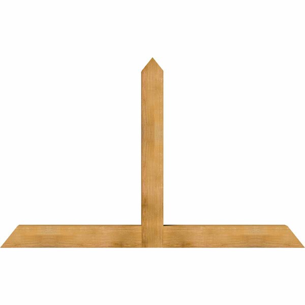 Ekena Millwork Portland Rough Sawn Timber Gable Bracket, Western Red Cedar, 84"W x 53"H x 6"D x 6"F, 15/12 Pitch GBW084X53X0606POR00RWR - main